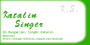 katalin singer business card